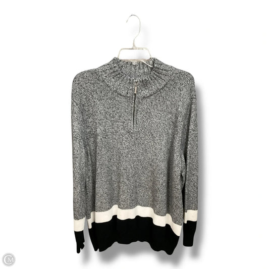 Sweater By Karen Scott In Grey, Size: 2x