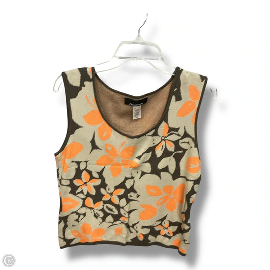 Top Sleeveless By Jones New York In Floral Print, Size: L