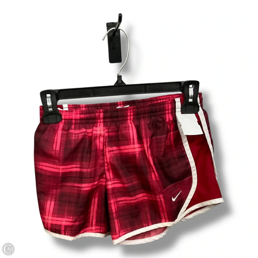 Athletic Shorts By Nike Apparel In Plaid Pattern, Size: M