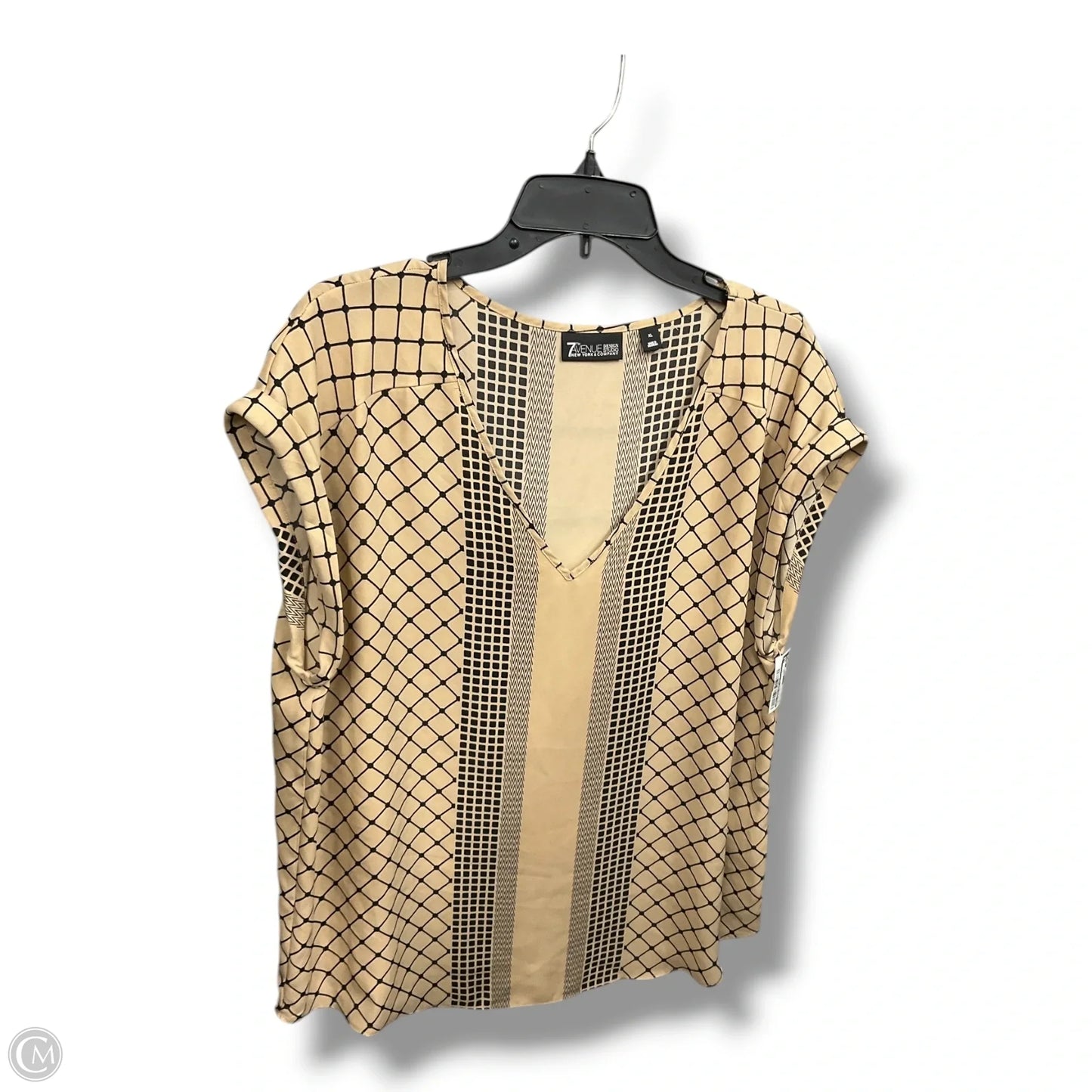 Top Sleeveless By New York And Co In Black & Tan, Size: Xl