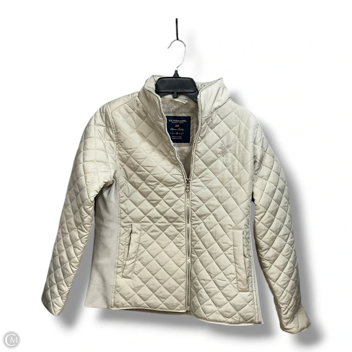 Coat Puffer & Quilted By Us Polo Assoc In Beige, Size: M