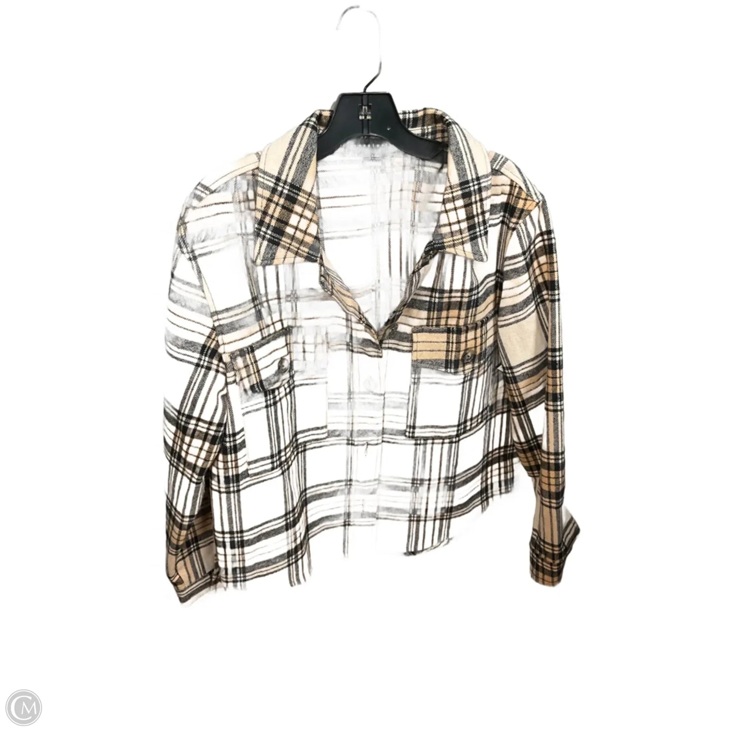 Jacket Shirt By Sanctuary In Plaid Pattern, Size: M