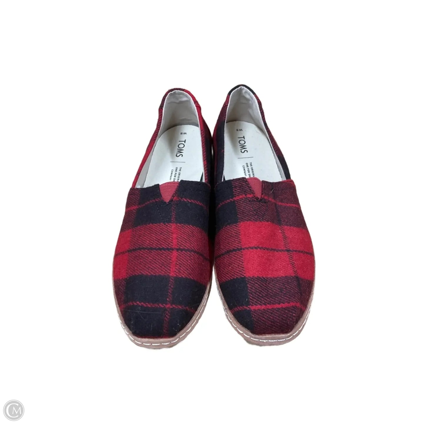 Shoes Flats By Toms In Plaid Pattern, Size: 8