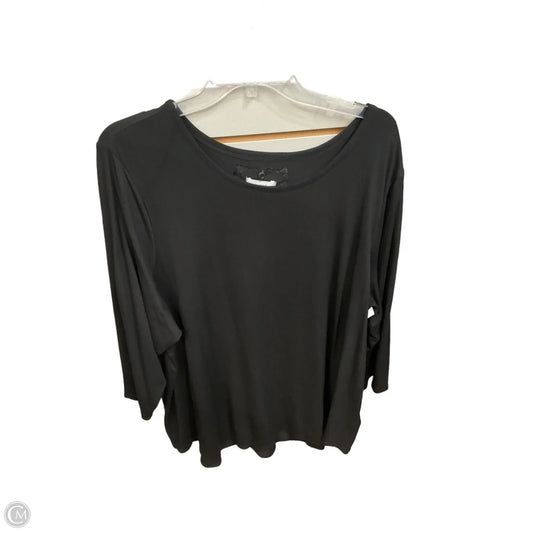 Top 3/4 Sleeve By Cupio In Black, Size: 3x