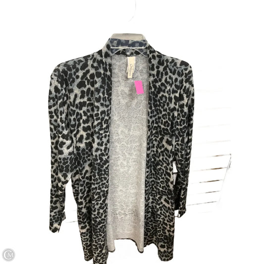 Cardigan By Clothes Mentor In Animal Print, Size: 3x