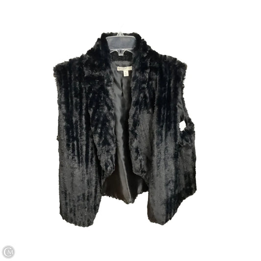Vest Faux Fur & Sherpa By Cato In Black, Size: Xl