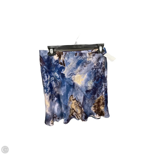 Skirt Mini & Short By Anthropologie In Blue & Cream, Size: 8