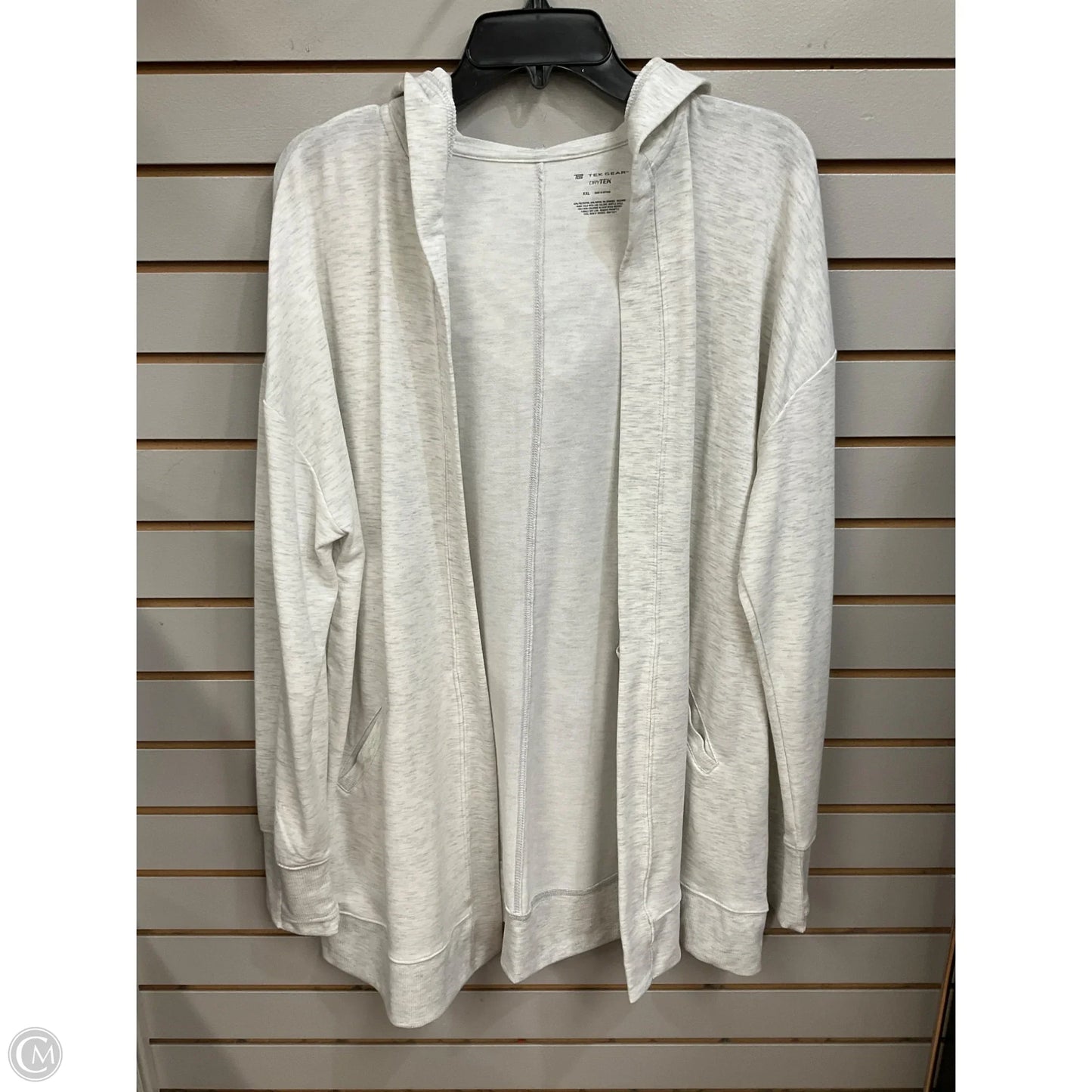 Cardigan By Tek Gear In White, Size: Xxl