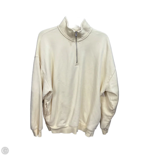 Athletic Sweatshirt Collar By Tna In Yellow, Size: 3x