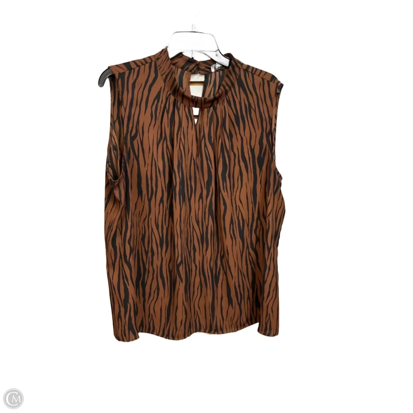 Top Sleeveless By Bar Iii In Zebra Print, Size: 2x