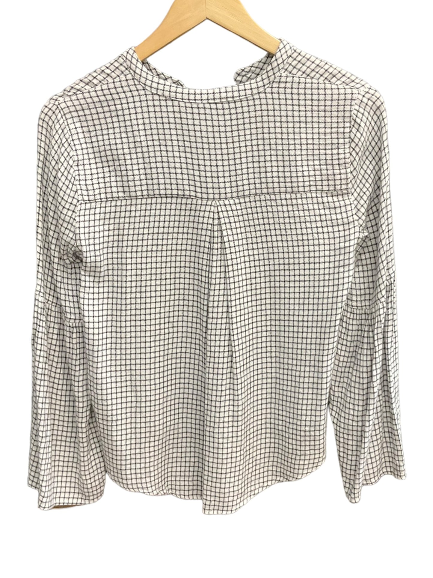 Top Long Sleeve By Madewell In Squares, Size: Xs