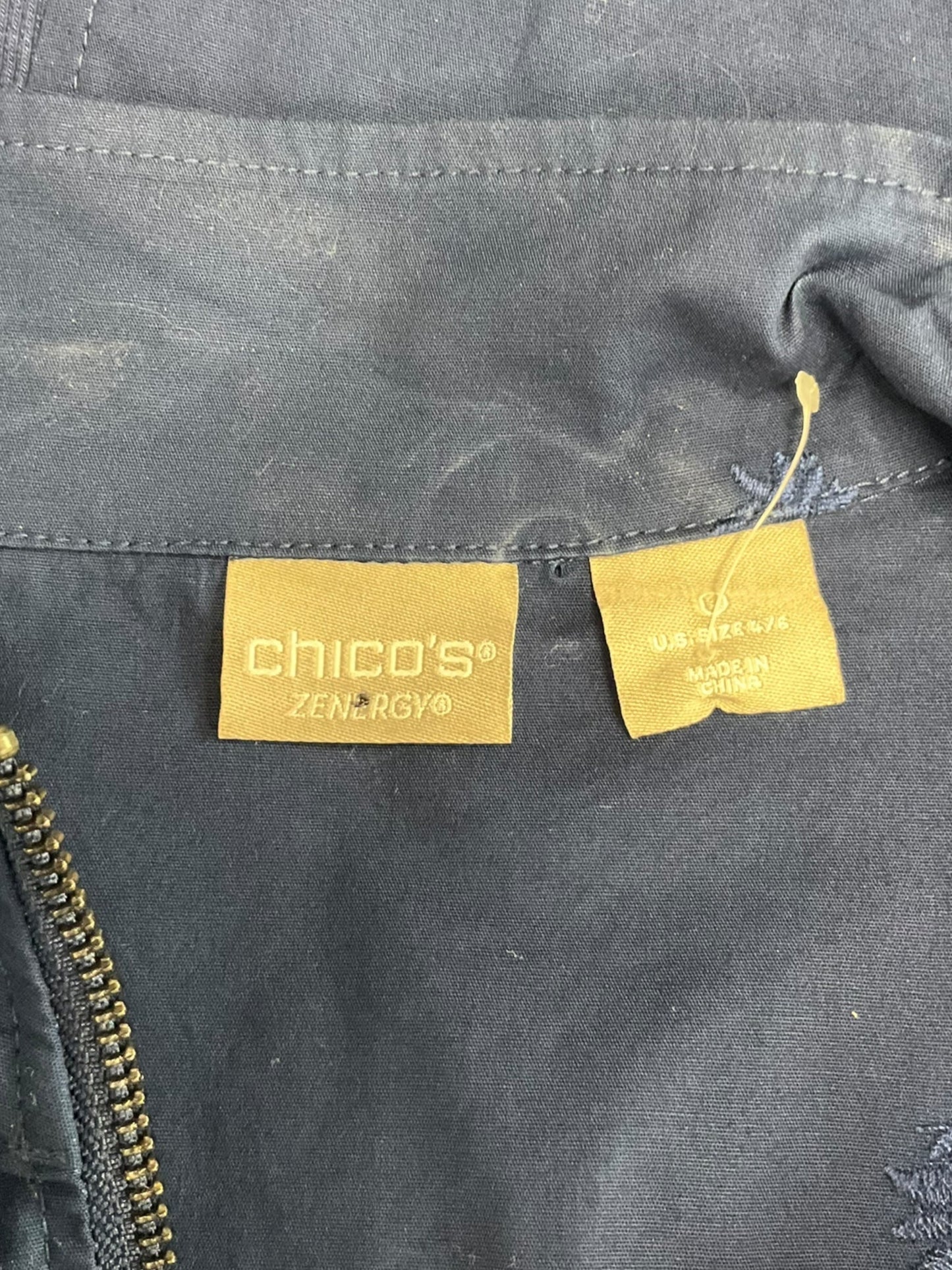 Jacket Other By Chicos In Navy, Size: S