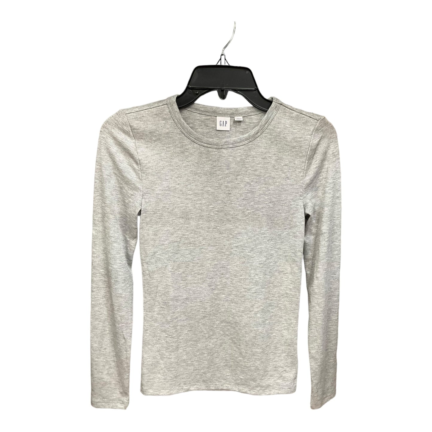 Silver Top Long Sleeve Basic Gap, Size Xs