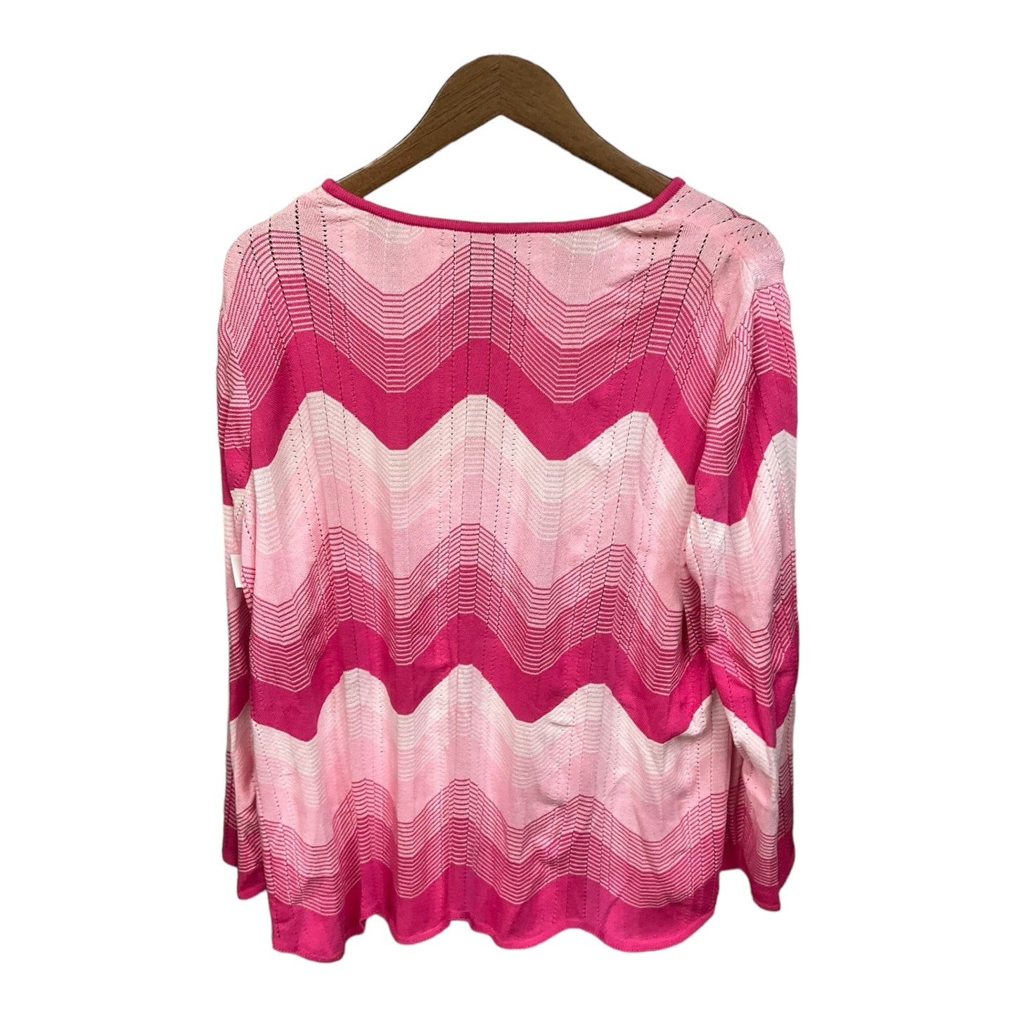 Top Long Sleeve By Ming Wang In Pink, Size: Petite   Xl