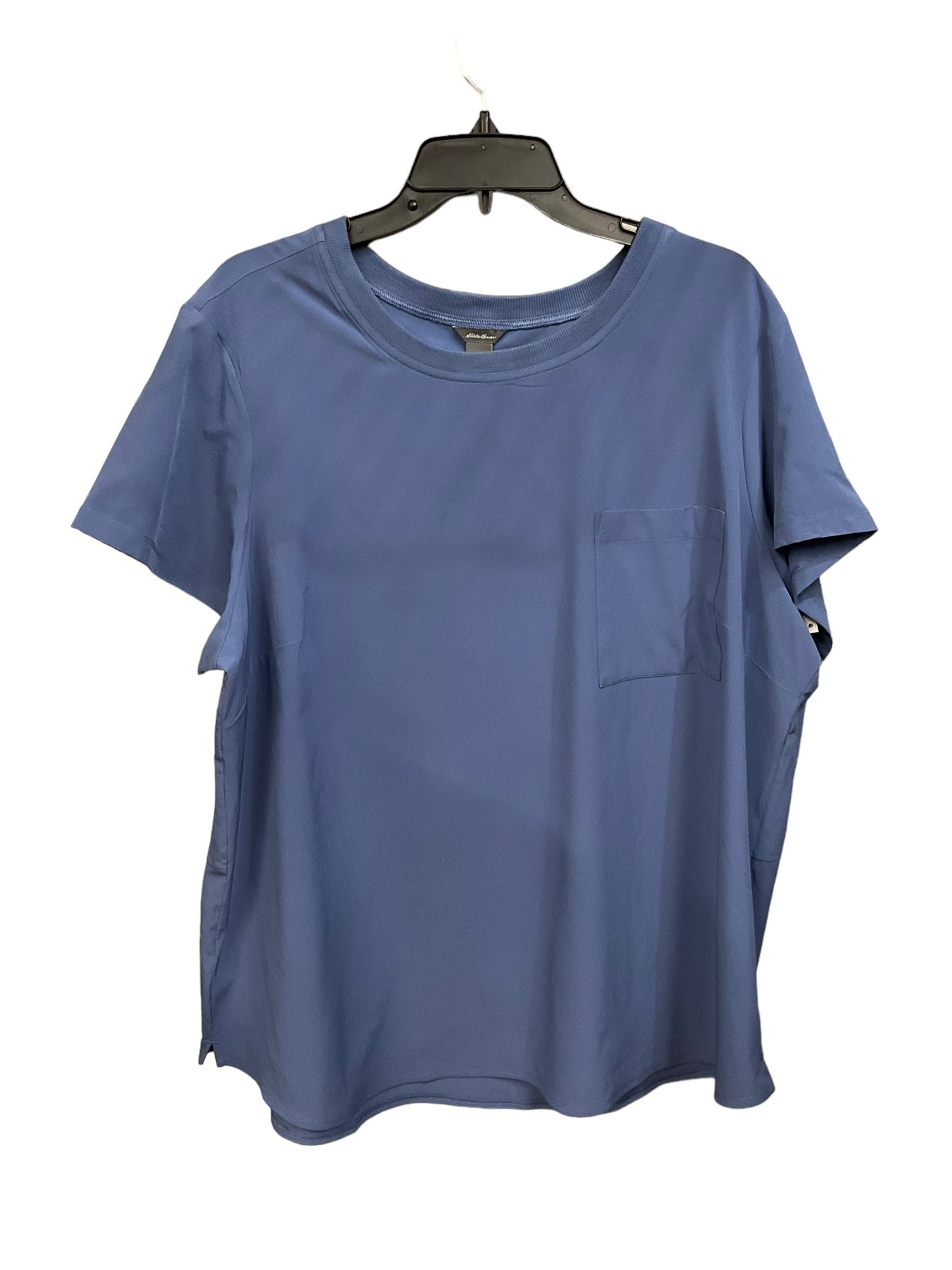 Athletic Top Short Sleeve By Eddie Bauer In Blue, Size: 2x