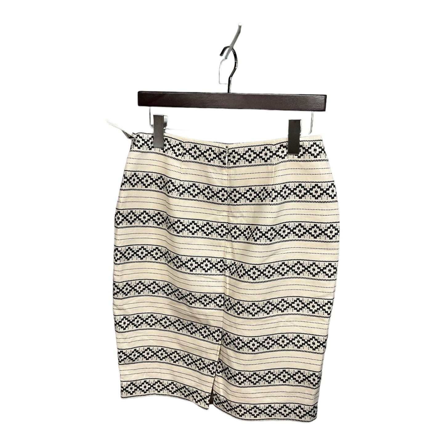 Skirt Mini & Short By Ann Taylor In Black & Cream, Size: S