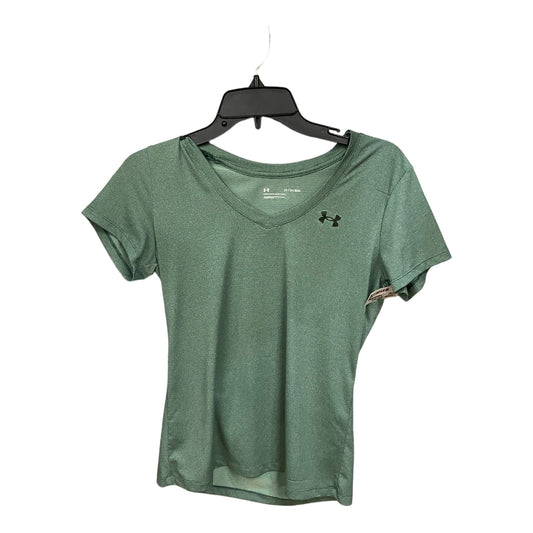 Green Athletic Top Short Sleeve Under Armour, Size Xs