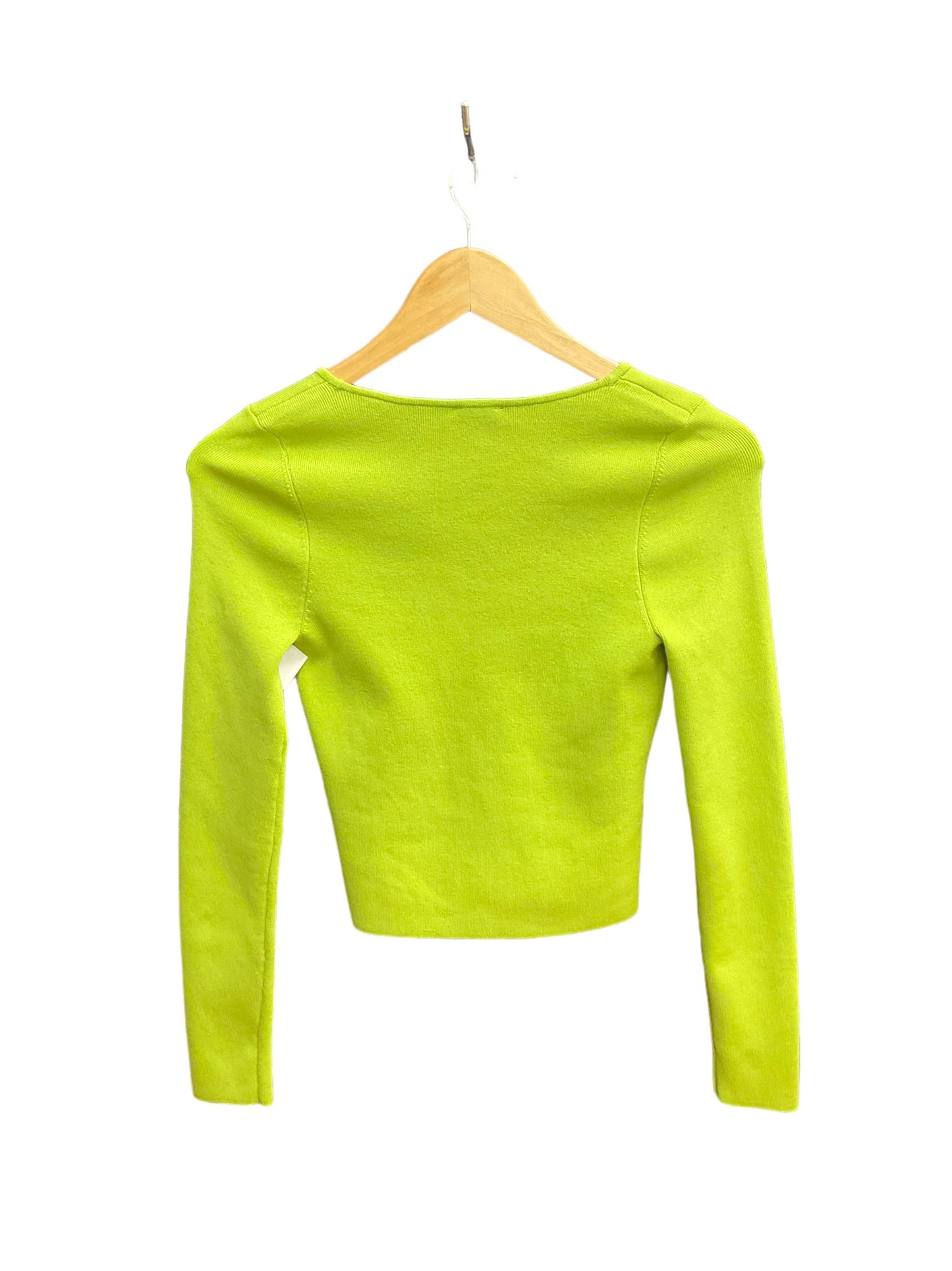 Lime Green Cardigan Express, Size S