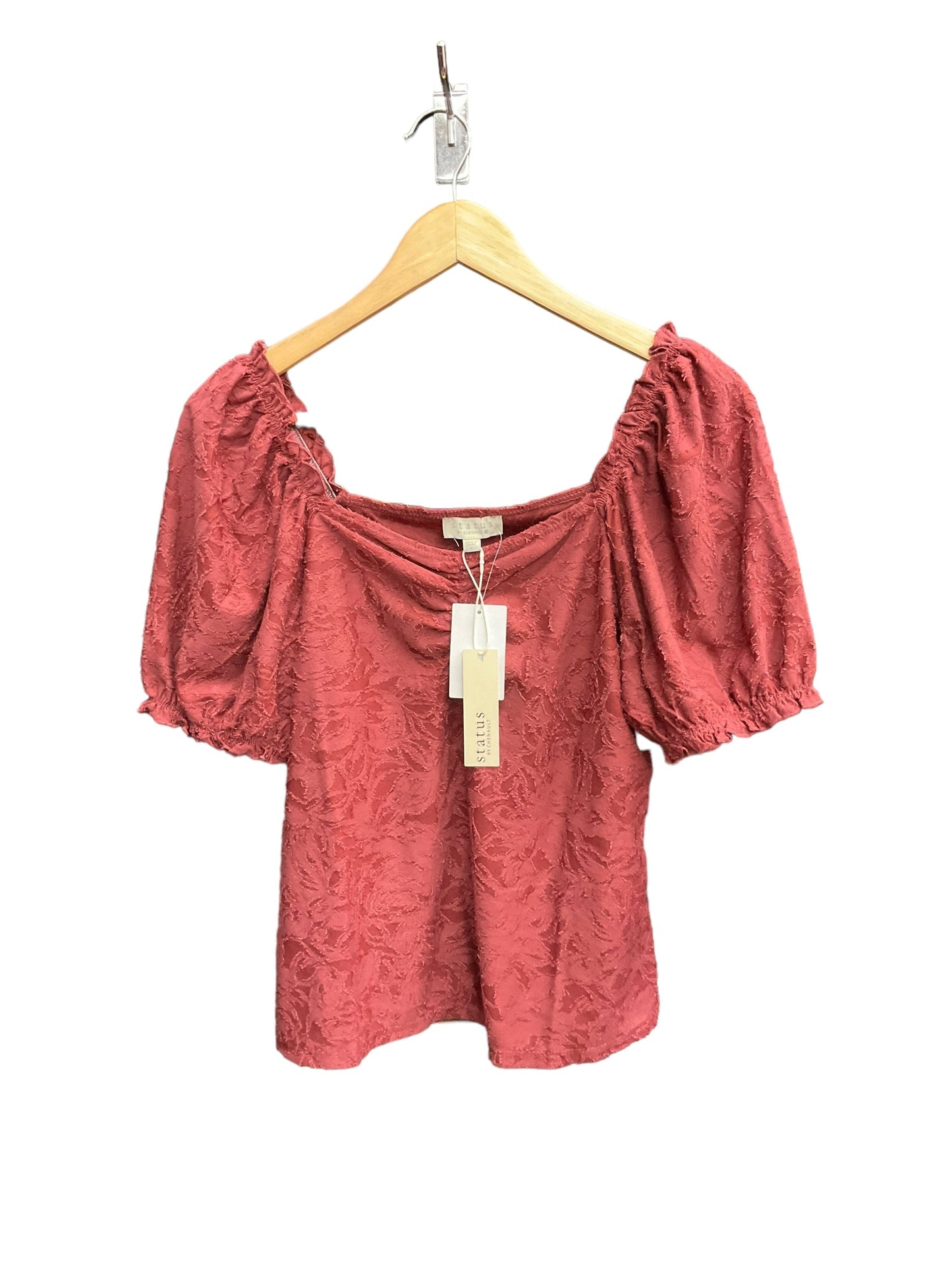 Red Top Short Sleeve Chenault, Size L