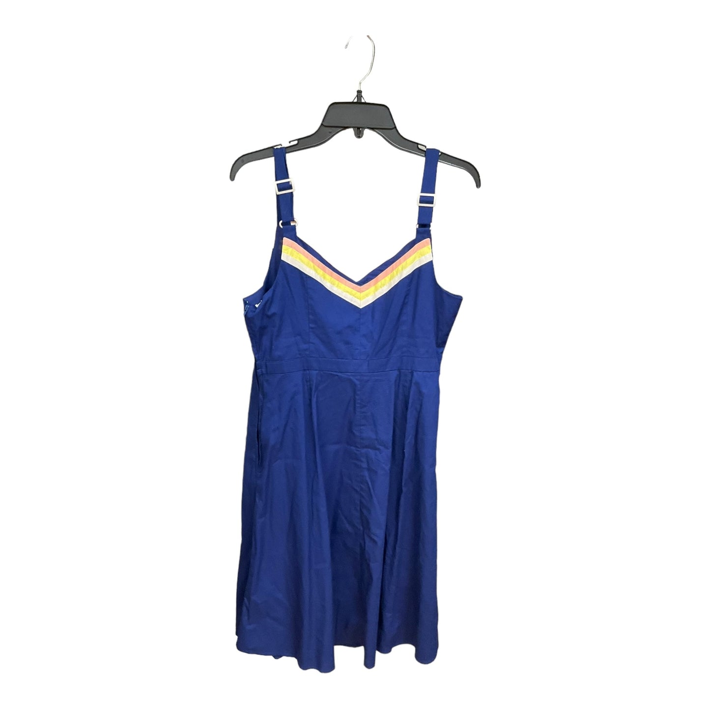 Blue Dress Casual Midi Modcloth, Size Xl