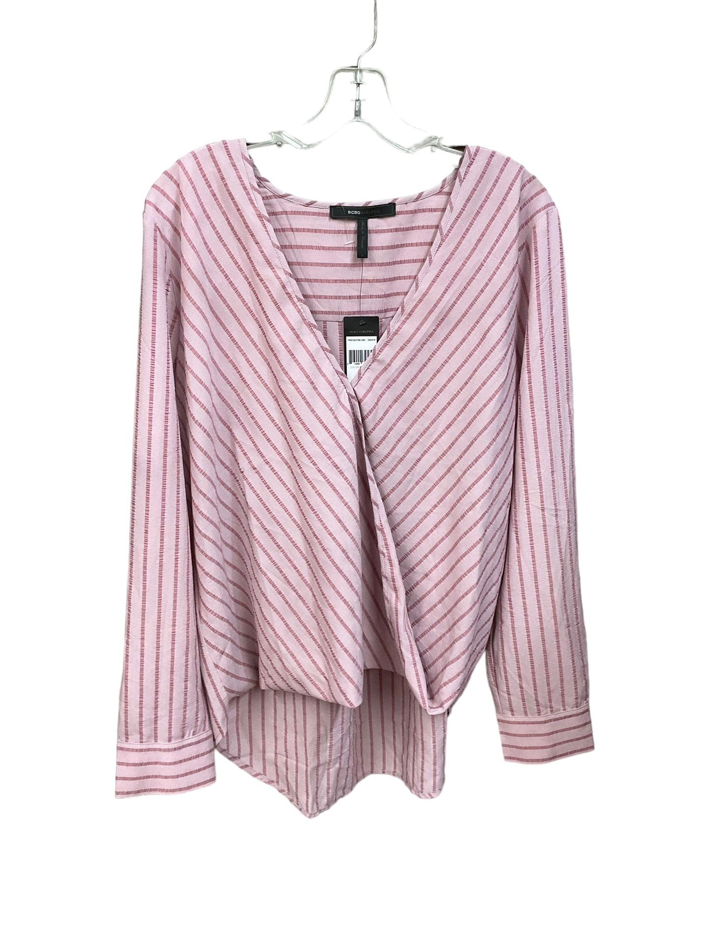 Striped Pattern Top Long Sleeve Bcbgmaxazria, Size L