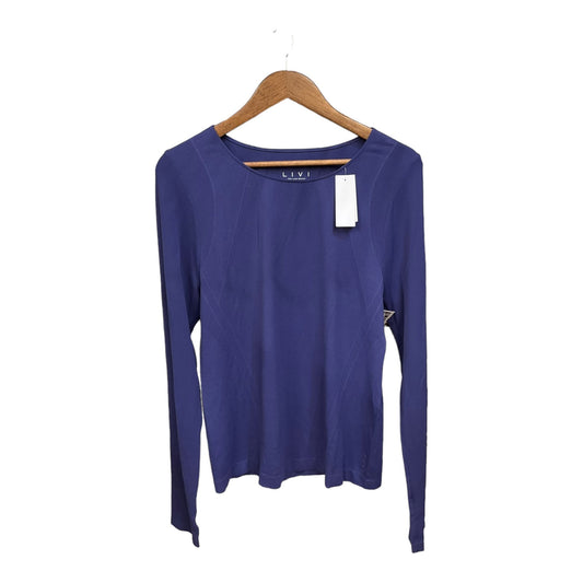 Athletic Top Long Sleeve Crewneck By Livi Active In Blue, Size: 2x