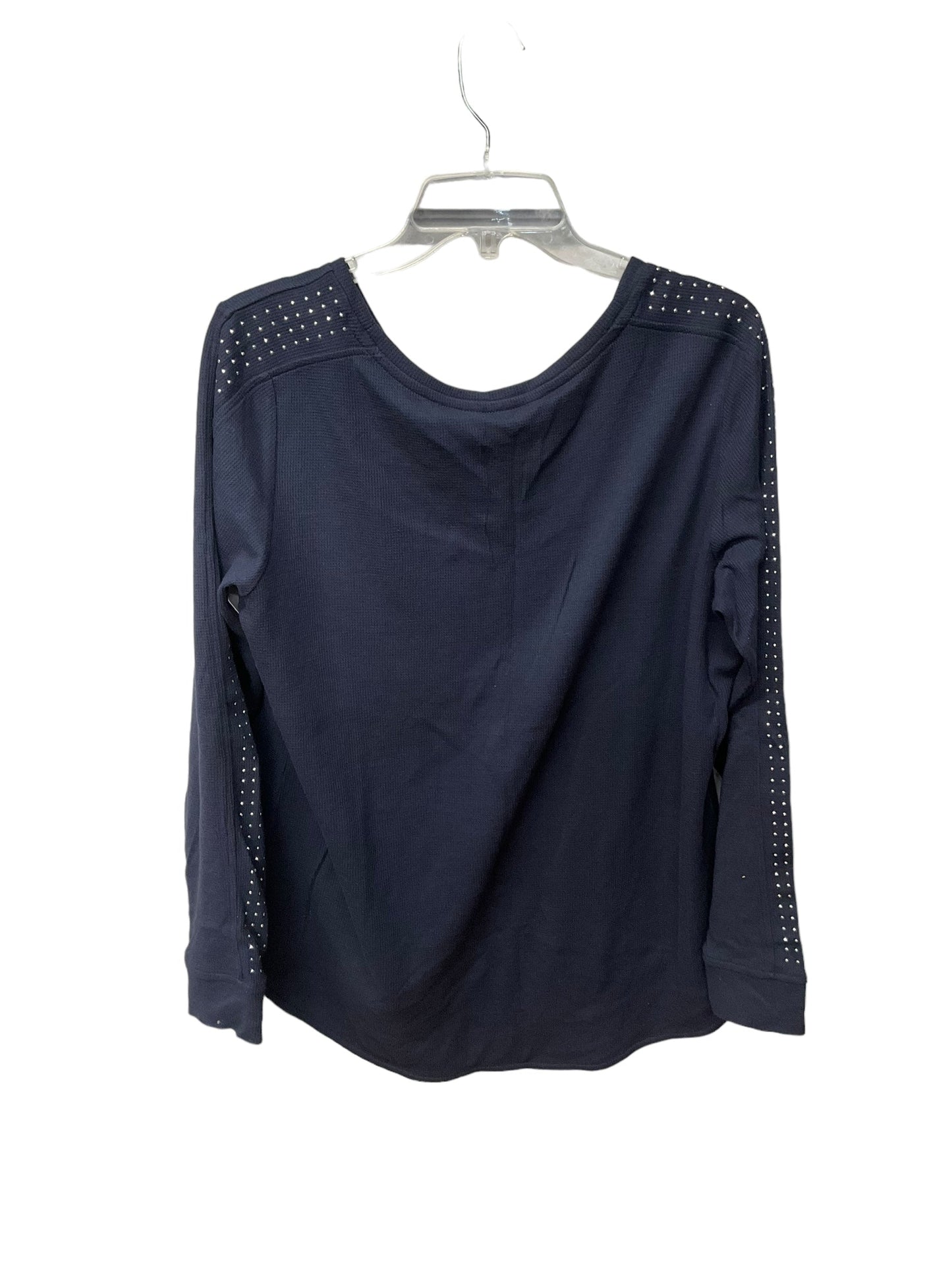 Top Long Sleeve By Cj Banks In Navy, Size: Xl