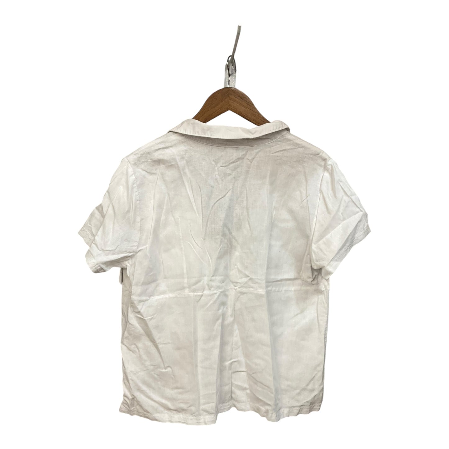 Top Short Sleeve By Christopher And Banks In White, Size: L