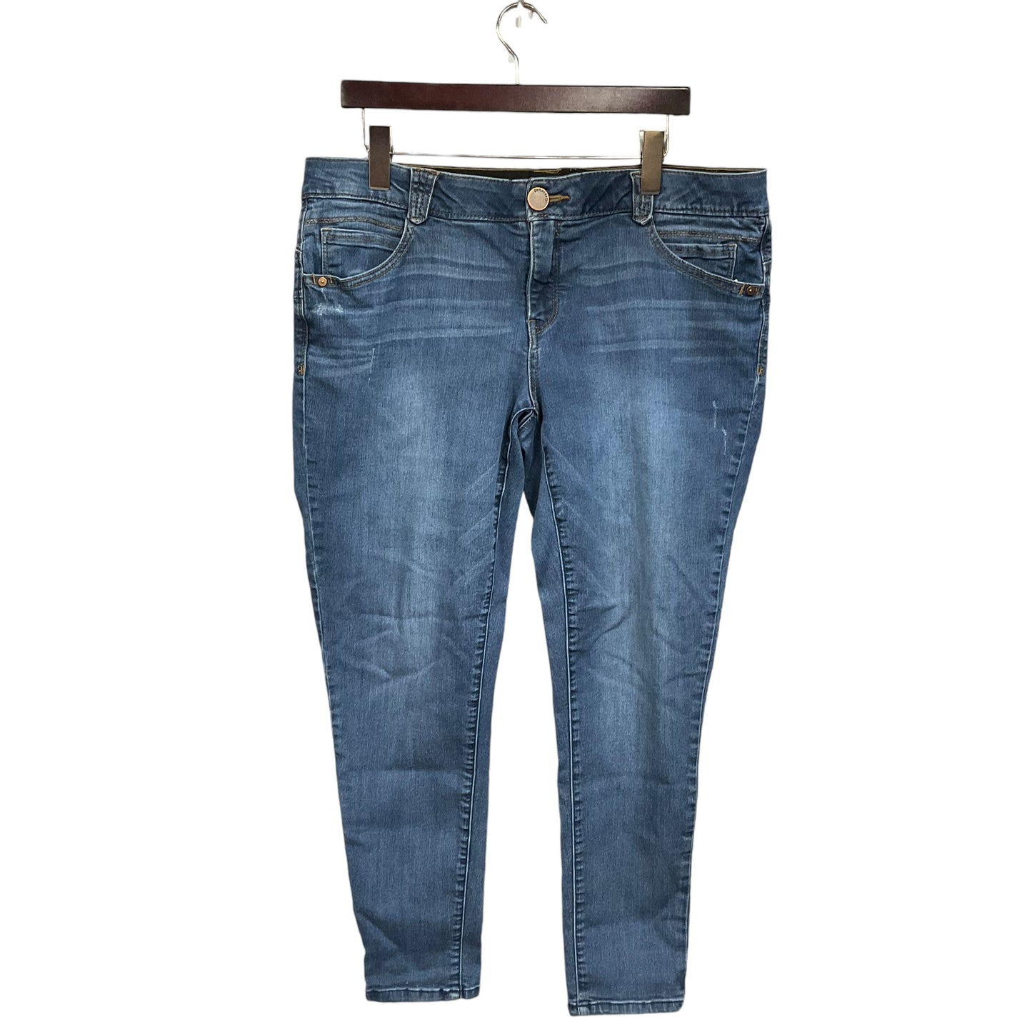 Jeans Skinny By Democracy In Blue Denim, Size: 16