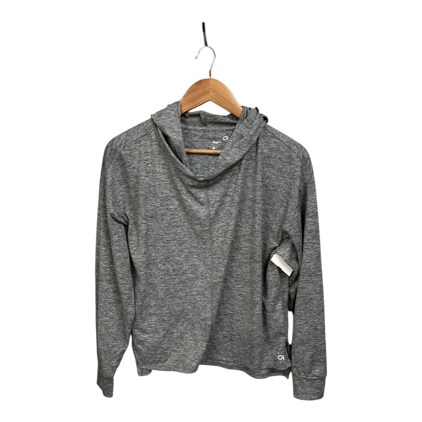 Athletic Top Long Sleeve Hoodie By Gapfit In Grey, Size: L