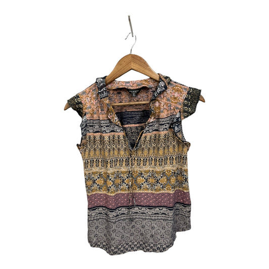 Top Short Sleeve By Lucky Brand In Multi-colored, Size: S