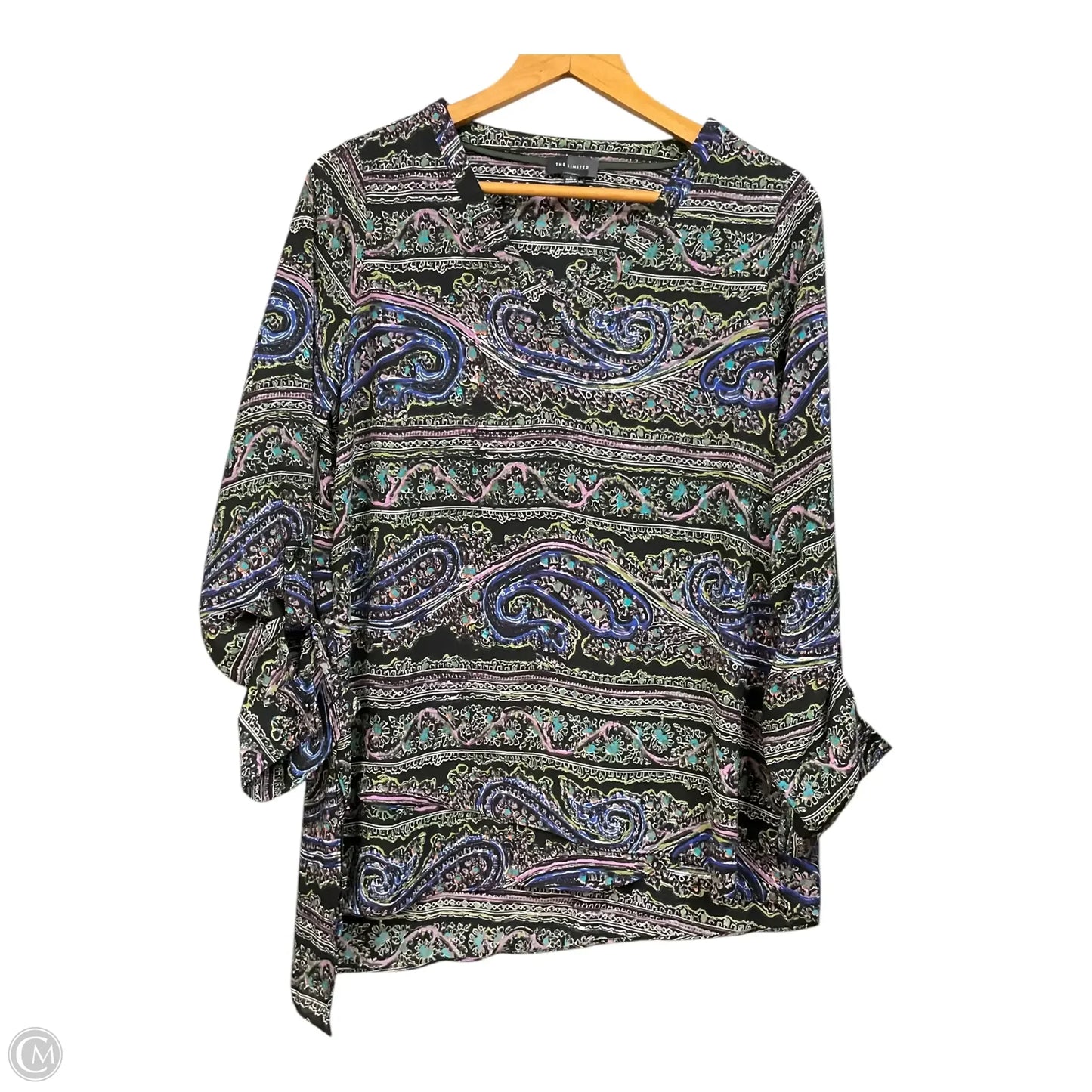 Tunic Long Sleeve By Limited In Black, Size: S