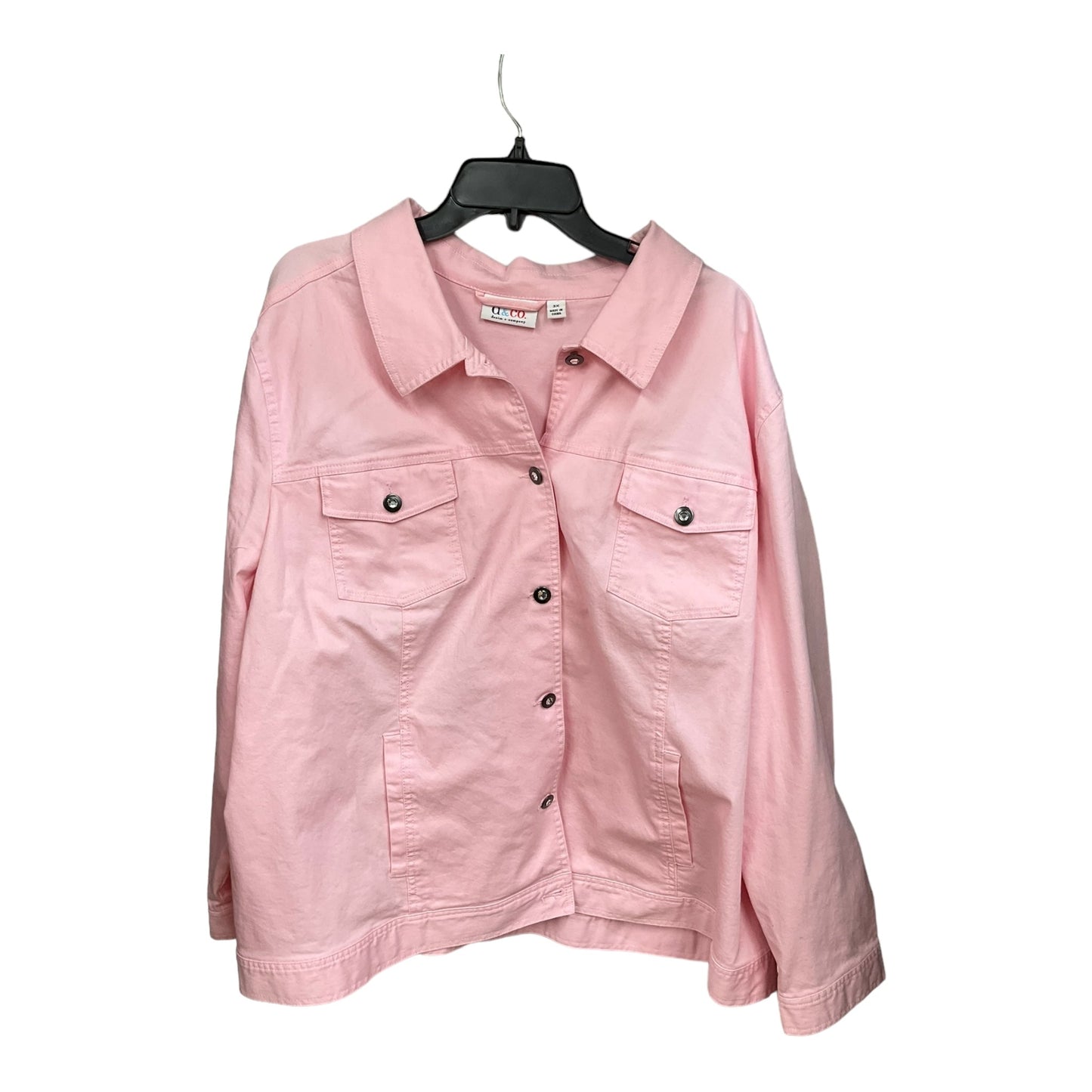 Pink Jacket Denim Denim And Company, Size 3x