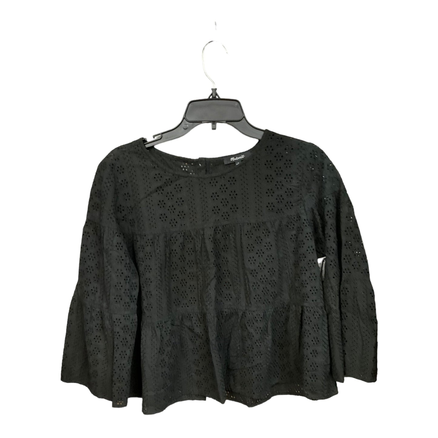 Black Top 3/4 Sleeve Madewell, Size L