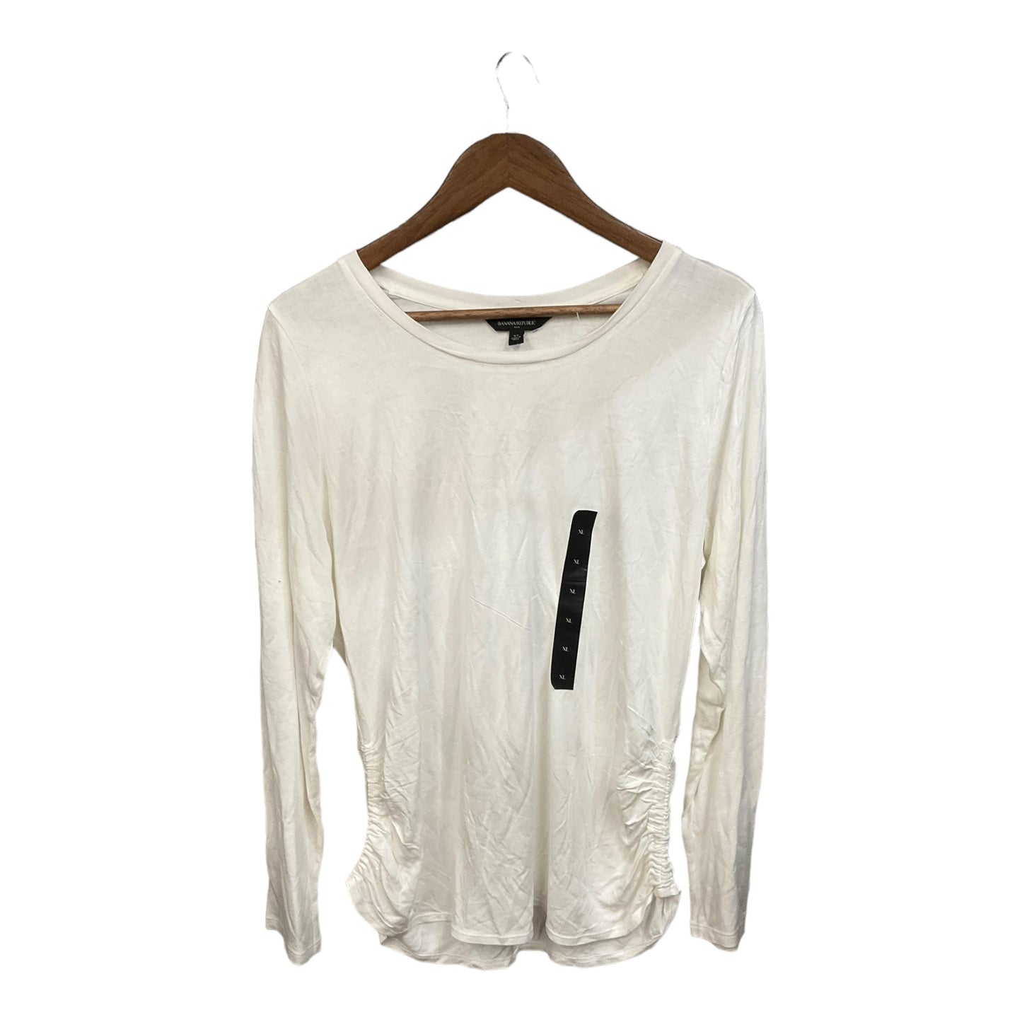 Top Long Sleeve By Banana Republic In Ivory, Size: Xl