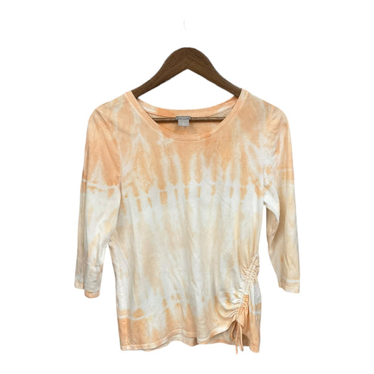 Top 3/4 Sleeve By Chicos In Tie Dye Print, Size: S