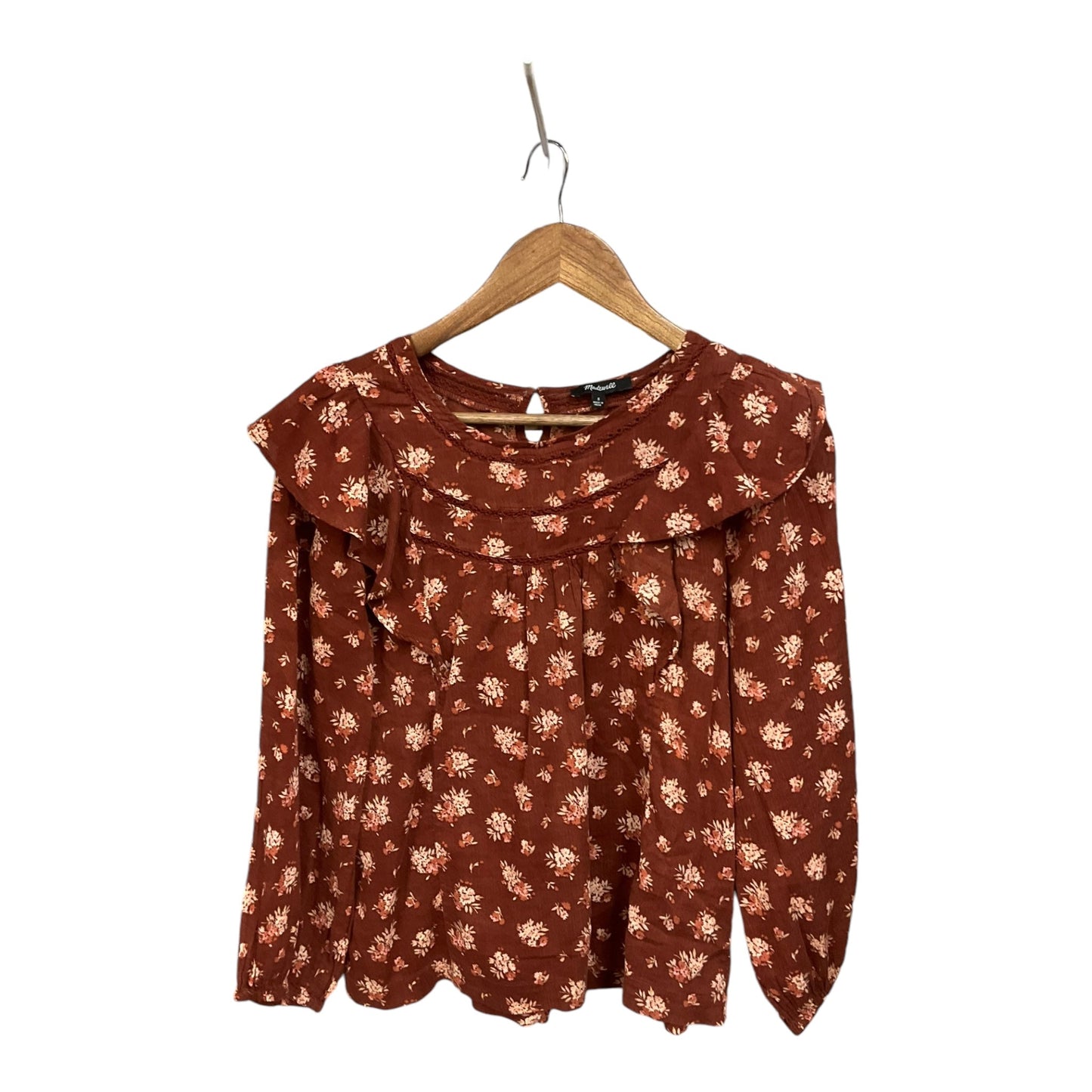 Top Long Sleeve By Madewell In Floral Print, Size: S