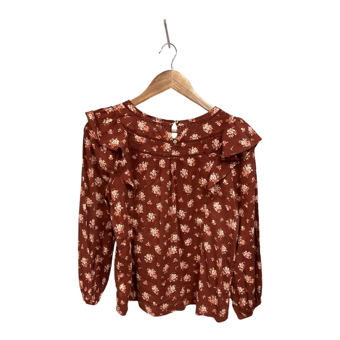 Top Long Sleeve By Madewell In Floral Print, Size: S