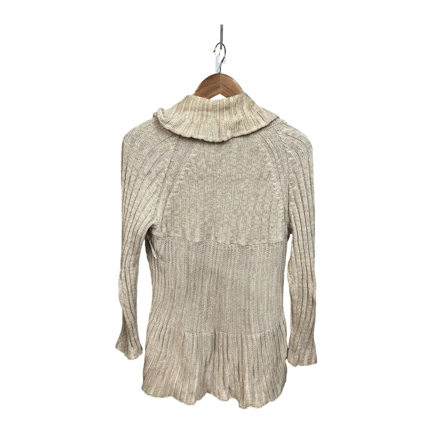 Sweater Cardigan By Apt 9 In Beige, Size: M