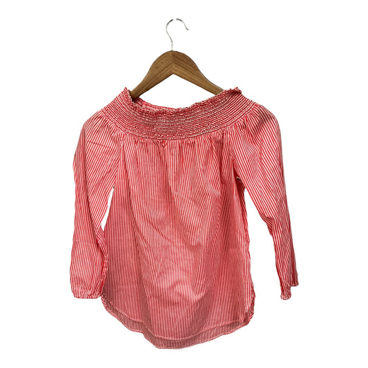 Top 3/4 Sleeve By Michael By Michael Kors In Red & White, Size: S