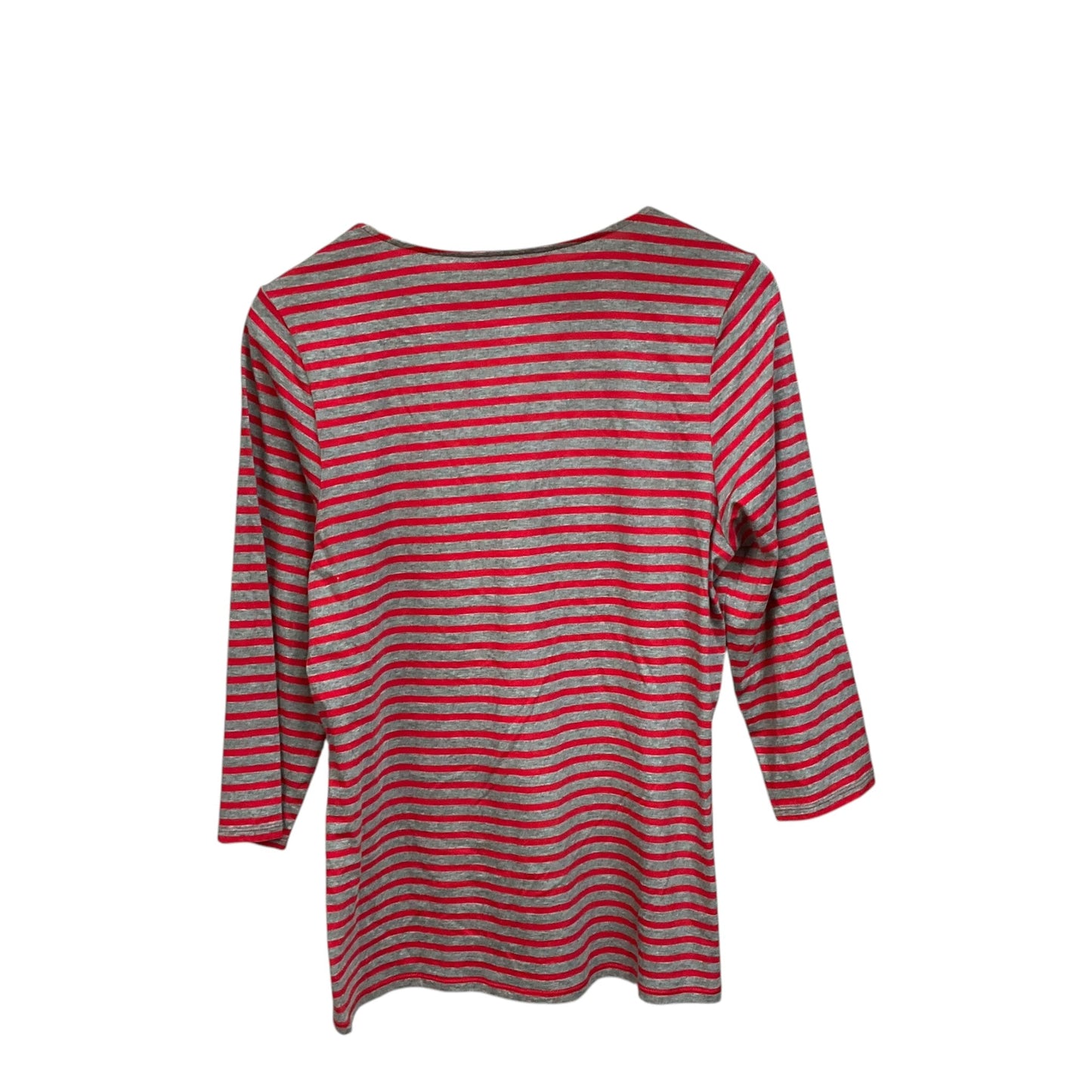 Top 3/4 Sleeve Basic By Tommy Bahama In Grey & Red, Size: Xl