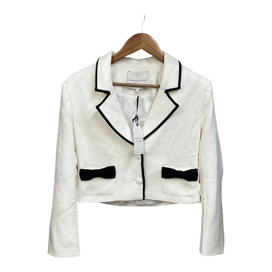 Blazer By English Factory In Black & Cream, Size: S