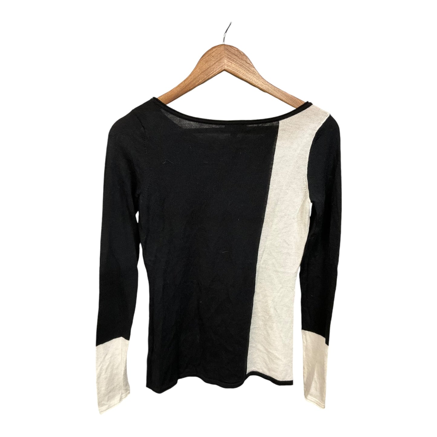 Top Long Sleeve By Express In Black & Cream, Size: S