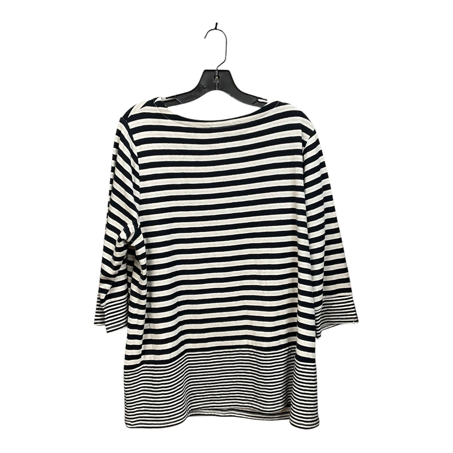 Top 3/4 Sleeve By J. Jill In Striped Pattern, Size: Xl