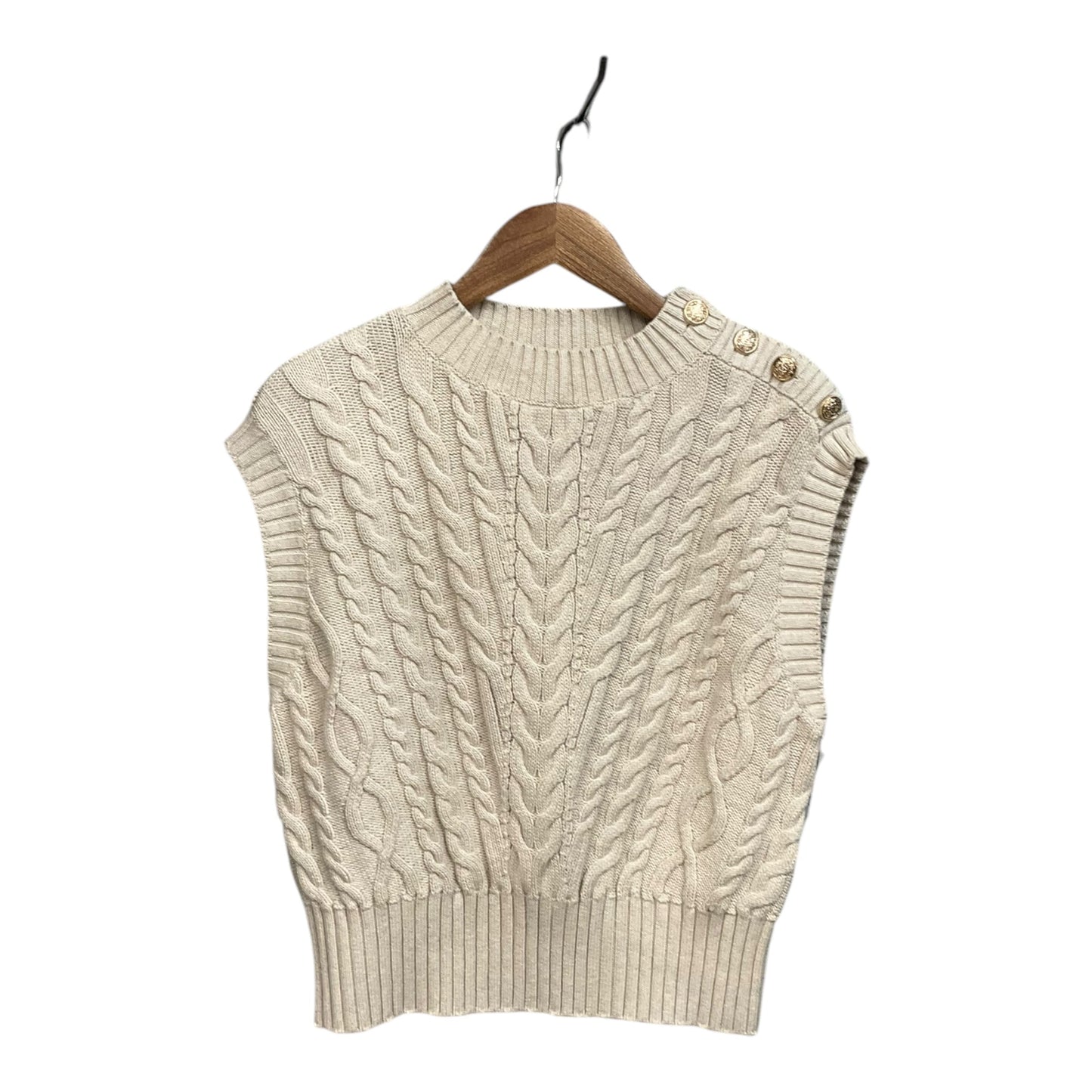 Vest Sweater By Loft In Cream, Size: S