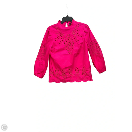 Blouse Long Sleeve By J. Crew In Pink, Size: Xs