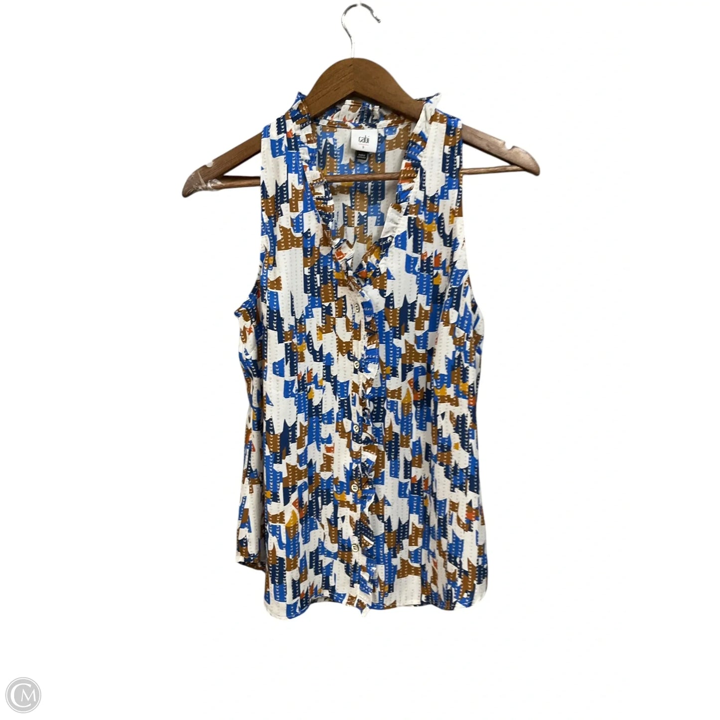 Blouse Sleeveless By Cabi In Multi-colored, Size: S