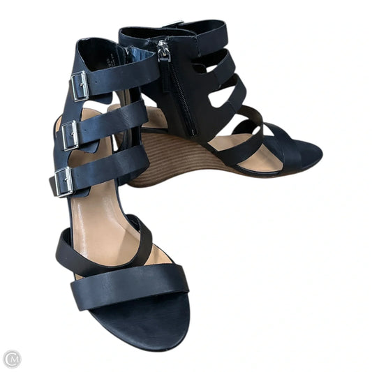 Sandals Heels Wedge By Crown Vintage In Black, Size: 11