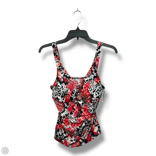 Swimsuit Top By International Concepts In Black & Red, Size: M