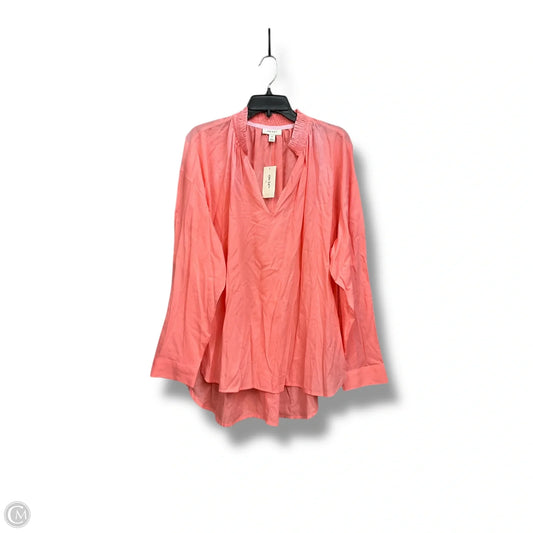 Blouse Long Sleeve By Clothes Mentor In Orange, Size: 3x
